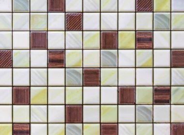 Seramik karo mozaik. Arka plan ve doku karo mozaik. Banyo veya mutfak iç çini mozaik.