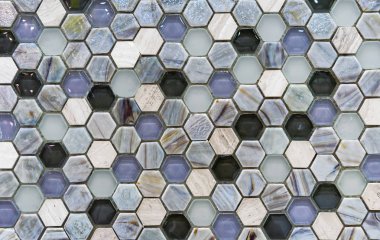 Seramik karo mozaik. Arka plan ve doku karo mozaik. Banyo veya mutfak iç çini mozaik.