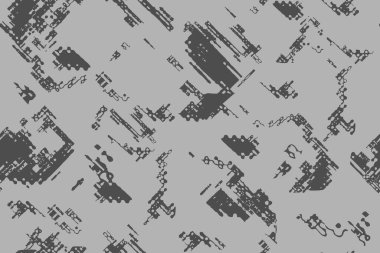 Açık gri arka planda soyut koyu gri desen. Grunge tarzı. Sürtünmeler, felçler. Duvar kağıdı, ambalaj, tekstil ve kumaş için vektörsüz illüstrasyon.