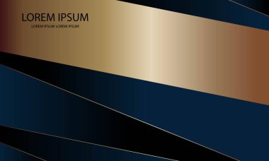 Çaprazlama altın çizgileri olan koyu mavi bir arka plan. Zıt tonlarda zarif vektör illüstrasyonu. Reklam pankartı