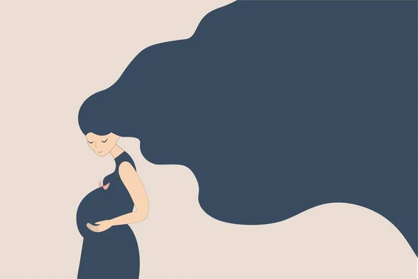 Schwangere Glück Zukünftige Mutter — Stockvektor