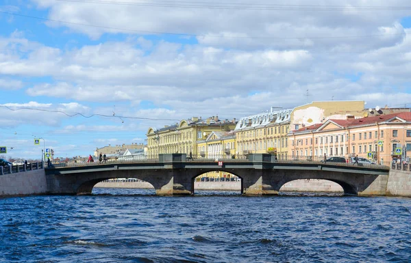 Sankt Petersburg Ryssland Maj 2017 Visa Belinskij Bron Simeonovsky Bridge — Stockfoto