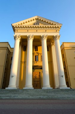 Minsk, Beyaz Rusya - 17 Ağustos 2018: Bina Devlet Güvenlik Komitesi, bağımsızlık Avenue 17, Minsk, Beyaz Rusya