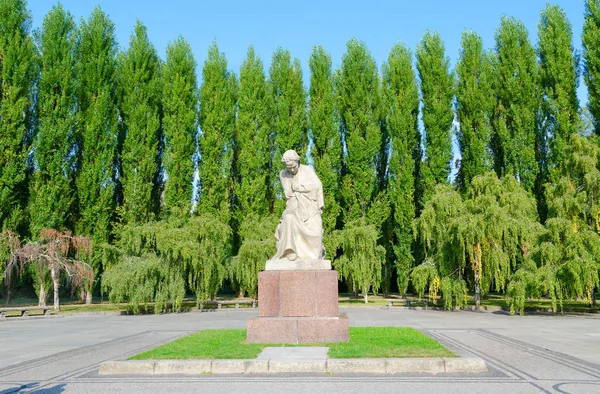 Berlin Germany September 2018 Sculptural Composition Sorrowful Mother Treptow Park — Stock Photo, Image