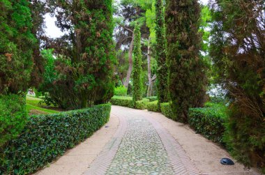 Bir Lloret De Mar, İspanya - 9 Eylül 2018: Gardens of Saint Clotilde Lloret de Mar, Costa Brava, Katalonya, İspanya