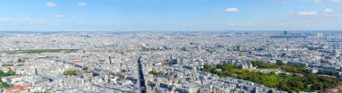 Doğa manzaralı panoramik Paris, Fransa (gelen ünlü Montparnasse Kulesi) üst