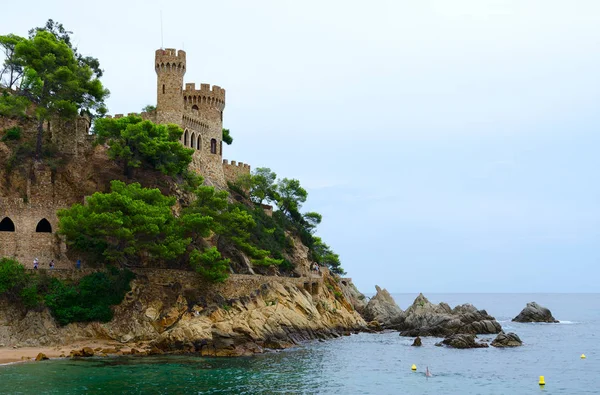 Schloss Strand Lloret Mar Costa Brava Katalonien Spanien — Stockfoto