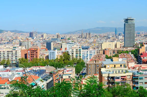 Vista Panorámica Desde Arriba Barcelona Cataluña España —  Fotos de Stock