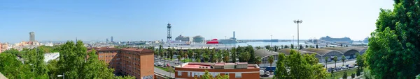 Panoráma Felső Nézd Barcelona Kerület Port Spanyolország — Stock Fotó