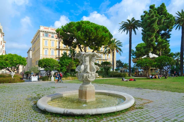 Nice Francia Septiembre 2018 Fontaine Des Tritons Los Jardines Alberto — Foto de Stock