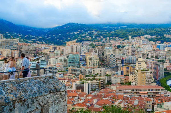 Monaco Ville Principalidad Monaco Septiembre 2018 Los Turistas Identificados Admiran — Foto de Stock