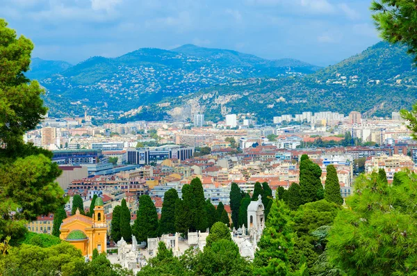 Vista Panorámica Desde Arriba Niza Costa Azul Francia — Foto de Stock