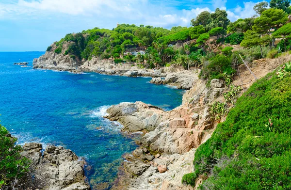 Vistas Panorámicas Costa Rocosa Mar Lloret Mar Costa Brava Cataluña —  Fotos de Stock