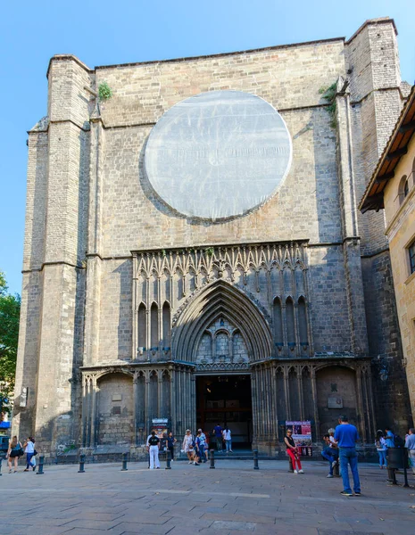 Феликс Санта-Мария-дель-Пи в знаменитом готическом квартале, Барселона, Испания — стоковое фото