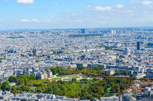 Scenic view from above (from Montparnasse Tower) on Luxembourg Garden, Paris, France