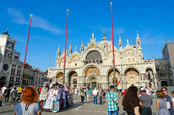 Venecia Italia Septiembre 2018 Turistas Identificados Están Piazza San Marco —  Fotos de Stock