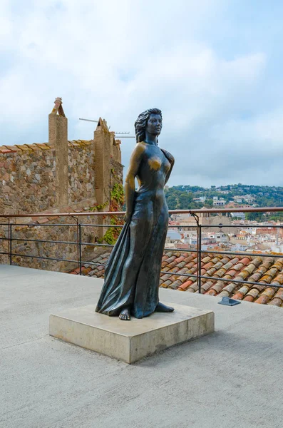 Tossa Mar Spagna Settembre 2018 Statua Della Famosa Attrice Hollywoodiana — Foto Stock