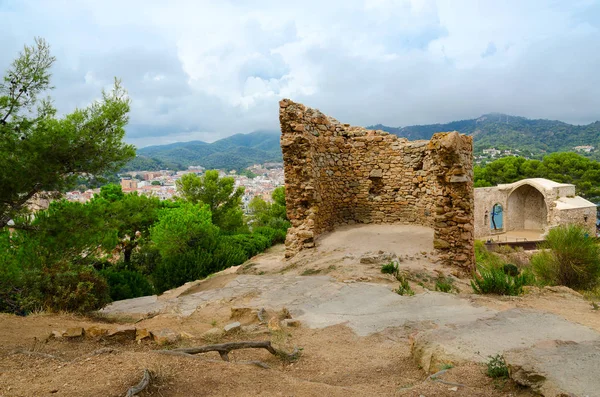 Medieval Ruins Fortress Abandoned Church Tossa Mar Costa Brava Catalonia — Stock Photo, Image