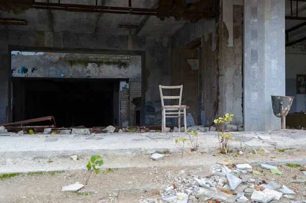 Entrada Para Palácio Cultura Energetik Cidade Fantasma Abandonada Pripyat Zona — Fotografia de Stock