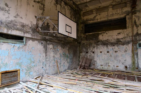 Sala Deportes Piscina Azure Ciudad Fantasma Muerto Pripyat Chernobyl Zona — Foto de Stock
