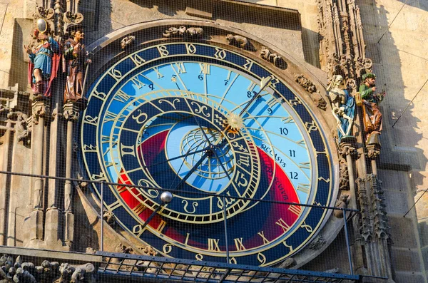 Reloj Astronómico Praga Orloj Antiguo Ayuntamiento Praga República Checa Esfera —  Fotos de Stock