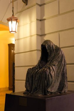 Prague, Çek Cumhuriyeti - 22 Ocak 2019: heykel 