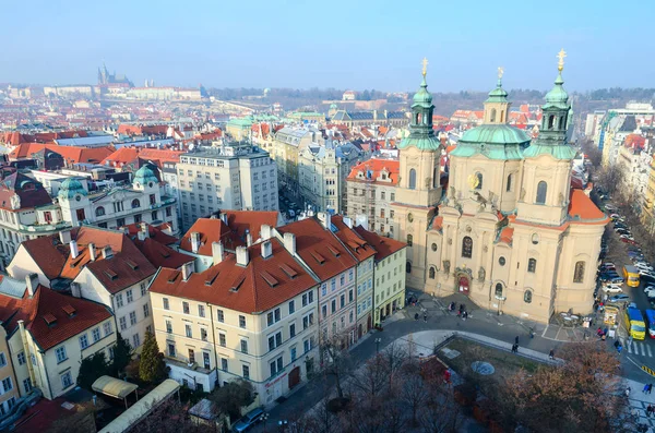Prague Czech Republic January 2019 Beautiful Top View Historical Center — Stock Photo, Image