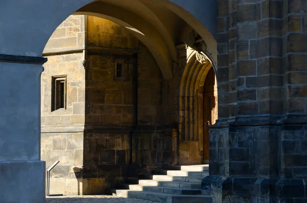 Ancient Stone Walls Prague Castle Sunny January Day Prague Czech — Stock Photo, Image