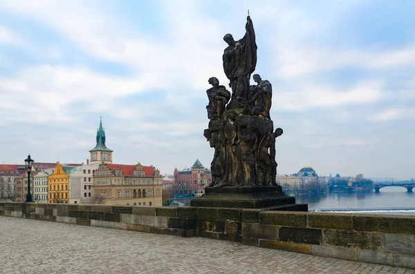 Compositions Sculpturales Pont Charles Prague République Tchèque Saint François Ksaveriy — Photo