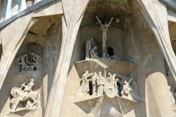 Barcelona España Septiembre 2018 Fragmento Famosa Iglesia Expiatoria Sagrada Familia — Foto de Stock