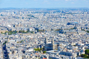 Doğal görünümünden yukarıdan (Montparnasse Kulesi) Paris, France