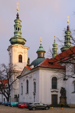 Hradcany Strahov Manastırı, Prag, Çek Cumhuriyeti. Meryem Ana'nın Varsayımı Bazilikası