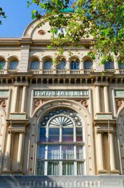 Grand Opera Theater Liceu on Pedestrian Street La Rambla, Barselona, Ispanya