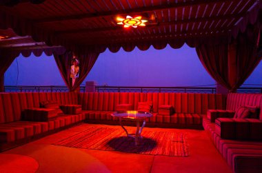 Hilton Sharm Şelaleleri Bölgesi 5 * Hadaba Bölgesi Oteli, akşam manzaralı, Sharm El Sheikh, Mısır