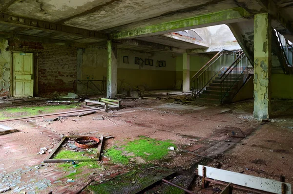 Salón Escuela Abandonada Aldea Reasentada Pogonnoye Zona Exclusión Central Nuclear — Foto de Stock