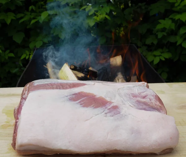 Piece Pork Loin Bone Meat Bone Pork — Stock Photo, Image