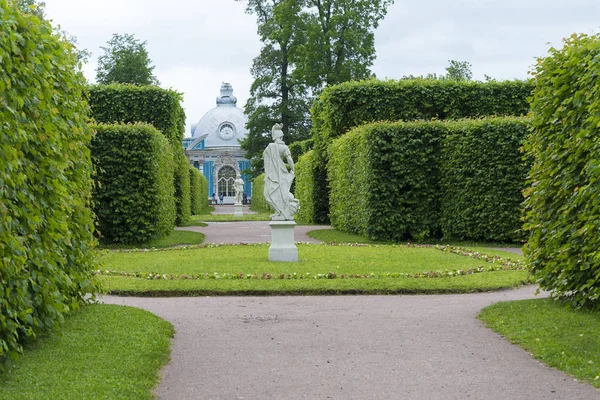 Carskoje Selo Puškin Petrohrad Alej Parku Stromy Keře Turistických Tras — Stock fotografie