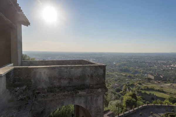 Balkón Stínu Villa Este Tivoli Město Atrakcí — Stock fotografie