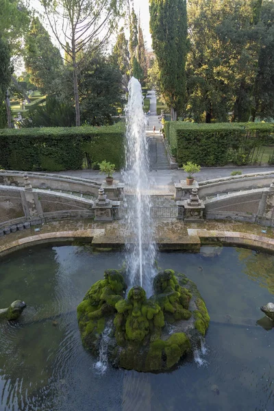 Fontänen Villa Este Tivoli Solig Sommardag Attraktionen Staden Italien — Stockfoto