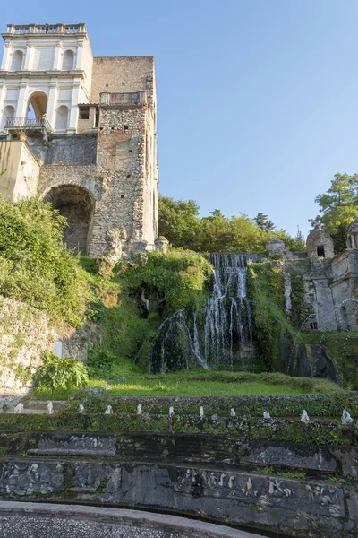 Fountain at Villa D'este in Tivoli on a Sunny summer day. The attraction of the city in Italy.