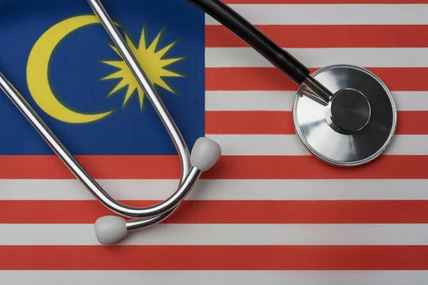 Flag Malaysia Stethoscope Concept Medicine — Stock Photo, Image