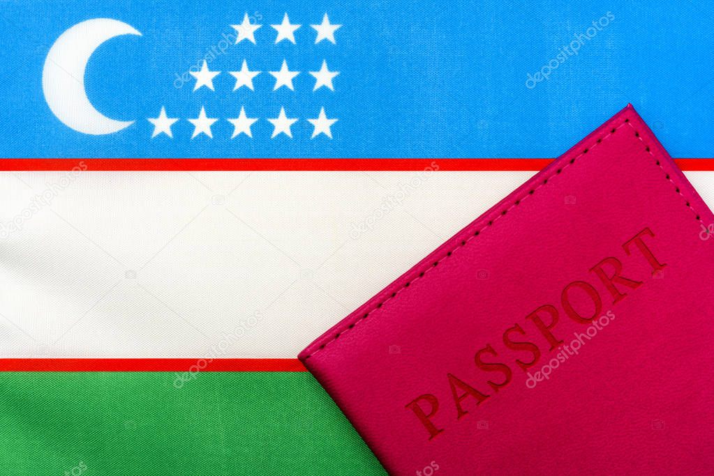 On the flag of Uzbekistan is a passport.