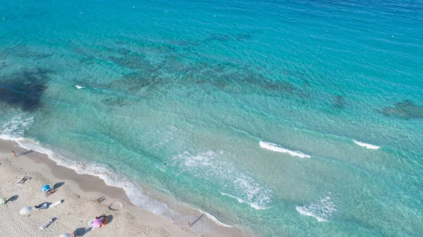 Απίστευτες Παραλίες Του Νησιού Από Τον Αέρα Τιρκουάζ Θάλασσα — Φωτογραφία Αρχείου