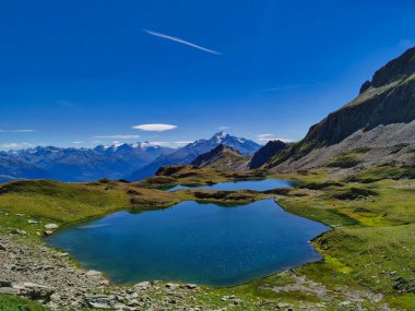 Forclaz Gölü ya da Beş Göl, Bourg Saint Maurice, Savoy, Fransız Alpleri..