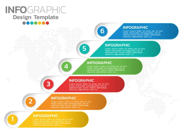 Design Der Infografik Vorlage Mit Farboptionen — Stockvektor