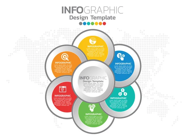 Σχεδιασμός Infographic Template Επιλογές Χρωμάτων — Διανυσματικό Αρχείο