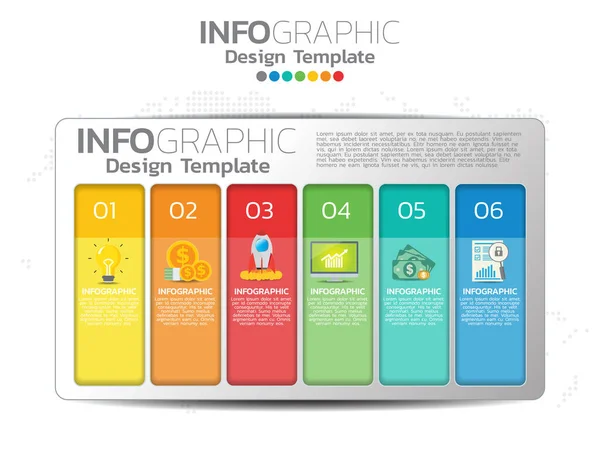 Design Modello Infografico Con Opzioni Colore — Vettoriale Stock