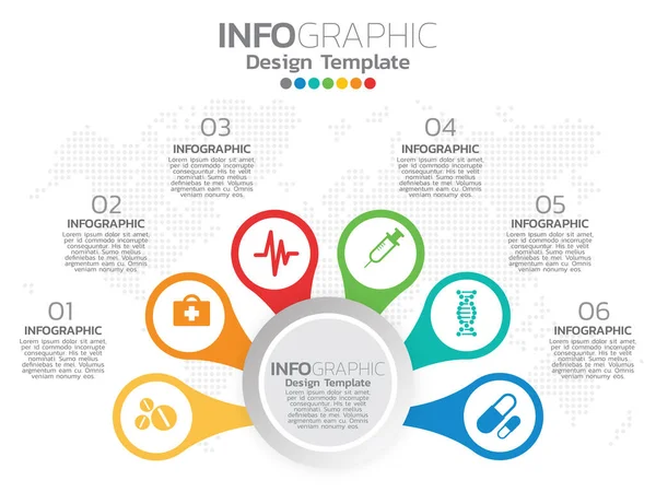 Design Der Infografik Vorlage Mit Farboptionen — Stockvektor