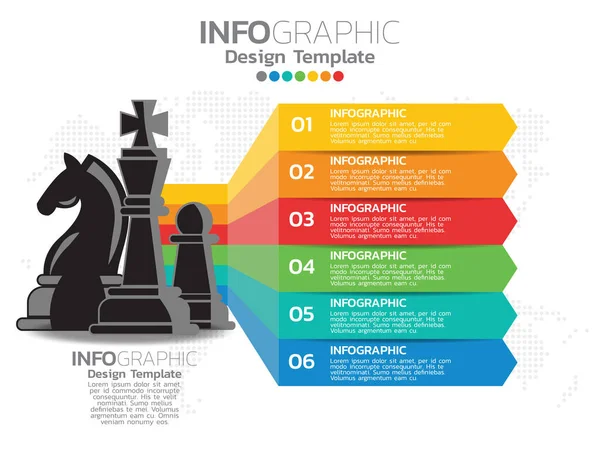 Conception Modèle Infographique Avec Options Couleur — Image vectorielle