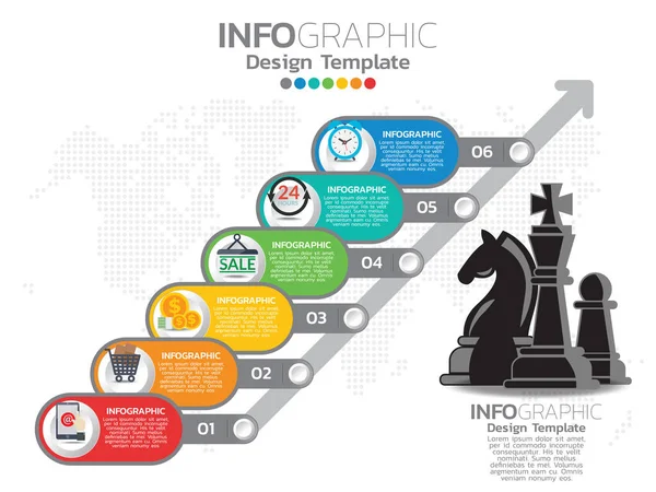 Design Der Infografik Vorlage Mit Farboptionen — Stockvektor